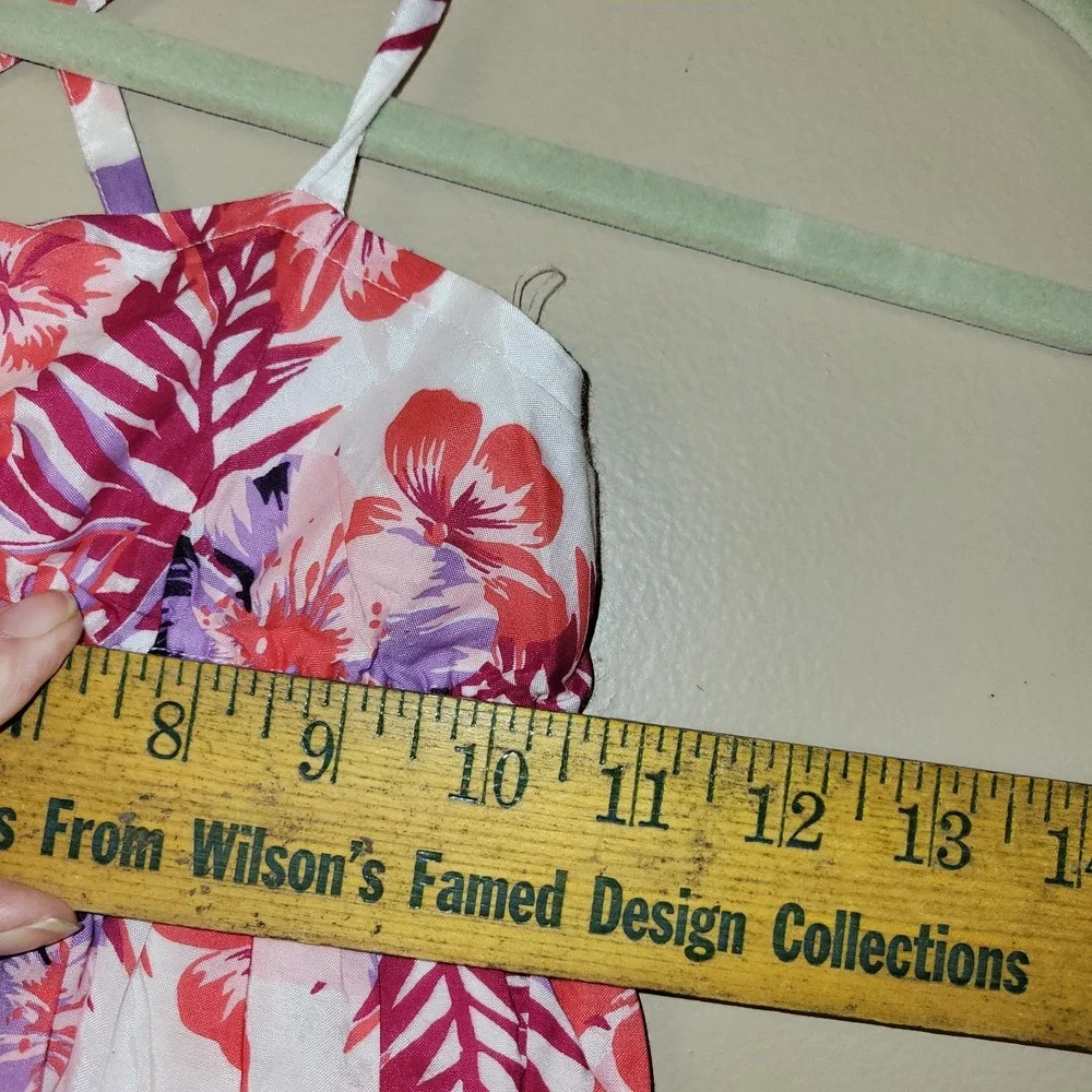 Old‎ Navy Girls Floral Halter Dress Size M Pink Purple Tropical Sundress